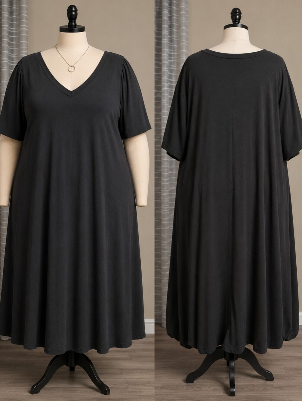 Chic Black Midi Dress